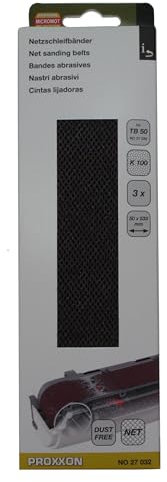 PROXXON 27032 Netzschleifbänder Mirka Abranet MAX Korn 100 3 Stück/Packung (Korn 100 / K100)