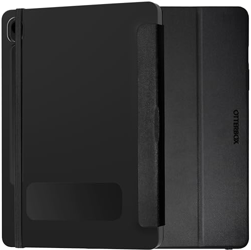 Cover OtterBox React Folio Case per Samsung Galaxy Tab S9 FE, antishock e cadute, ultra sottile, custodia Folio protettiva, testata a norme MIL-STD 810G, Nero