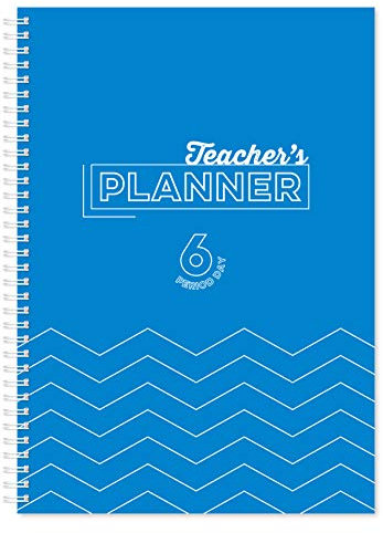 Silvine A4 Teacher's Academic Planner with Durable Hardback Covers and 204 x6 Period Planner Pages, Blue