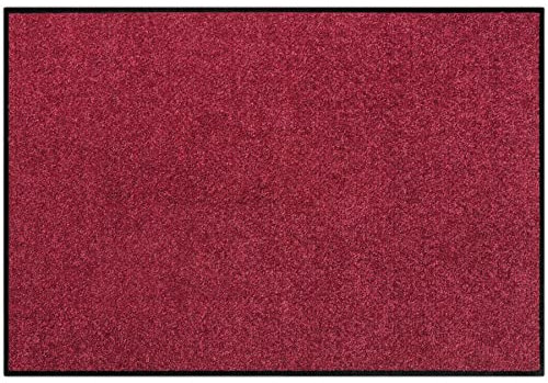 Salonloewe Fußmatte waschbar Weinrot 60x85 cm Schmutzfangmatte einfarbig