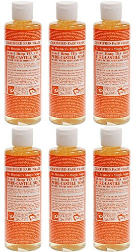 (6 PACK) - Dr Bronner - Tea Tree Castile Liquid Soap | 472ml | 6 PACK BUNDLE