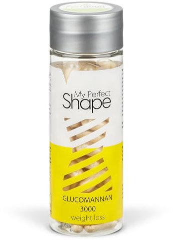 GLUCOMANNAN 3000 weight loss - Gewicht verlieren, schnell schlank sein, simpel abnehmen - Natürliche Ballaststoffkapseln zur Gewichtsreduzierung – hochdosiert - 90 Konjakwurzel Kapseln