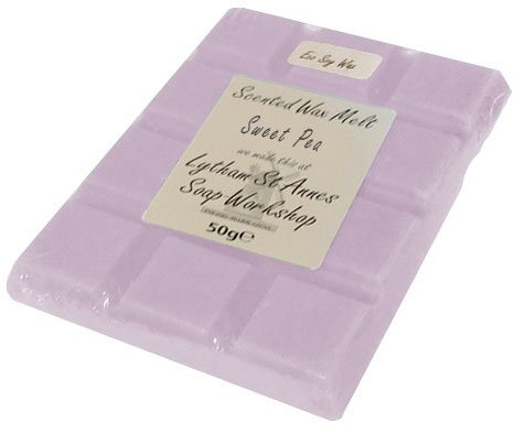 Lytham St Annes Soap Workshop Sweet Pea Eco Soy Wax Melt Bar
