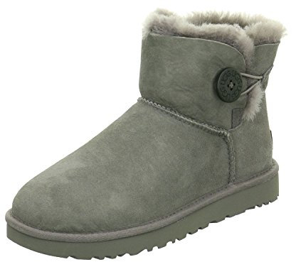 UGG Damen Mini Bailey Button Kurzschaft Stiefel, Grau (Grigio), 39 EU