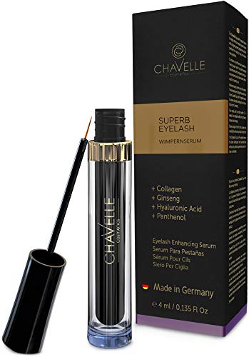 Wimpernserum für lange Wimpern und Augenbrauen - Superb 4 ml I stärkeres Wimpernwachstum und Augenbrauenwachstum mit Hyaluronsäure I Wimpern Booster Made in Germany