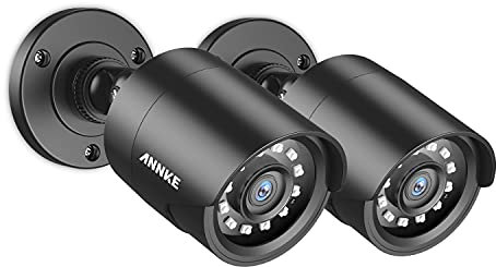 ANNKE 1080p HD Wired Home Security Camera, Dual-Light 2-pack CCTV Bullet Camera for Surveillance System, 66ft Night Vision, 3.6mm Lens, IP67, Outdoor Indoor Use