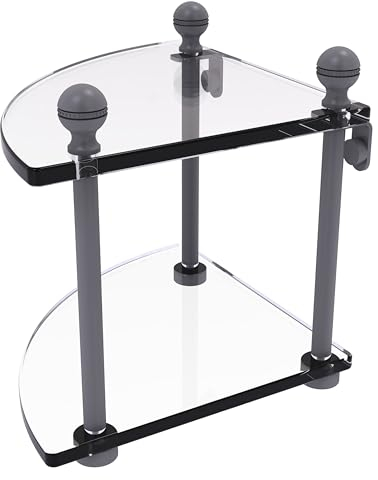 Allied Brass MA-3-GYM Tier Corner Glass Shelf Mambo Collection Eckregal aus Glas mit 2 Etagen