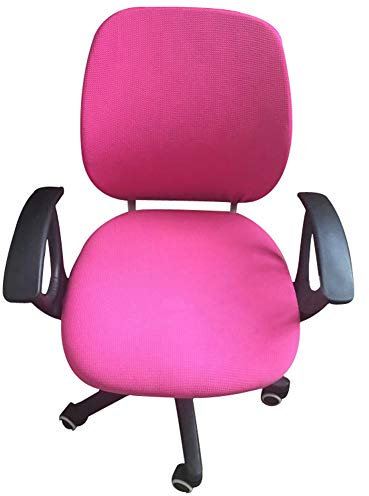 Fundas universales para silla de escritorio de oficina, funda extraíble y resistente para silla giratoria de oficina, silla giratoria de computadora, silla reposabrazos (fucsia)