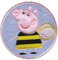 Aufnäher/Bügelbild - Peppa Wutz 'Biene' - bunt - 6,0 x 6,0 cm - by Entertainment One © Patch Aufbügler Applikationen zum aufbügeln Applikation Patches Flicken