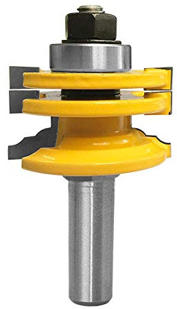 Bestgle 1/2-Inch Shank Classical Ogee Reversible Glass Door Rail and Stile Router Bit Up to 1” Stock Woodworking Cutter Tool