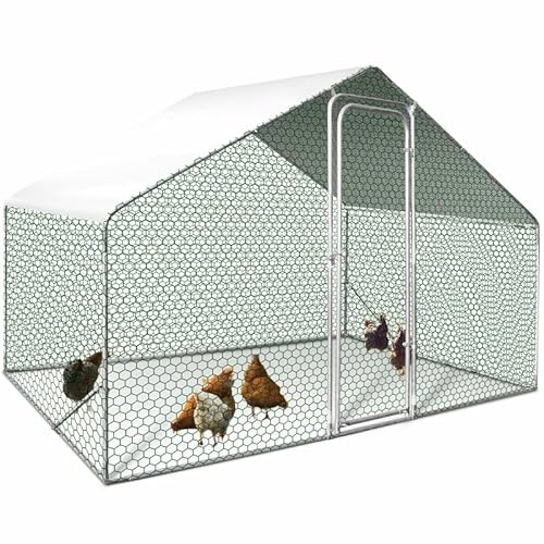 IDMarket - Enclos poulailler 3 m² Parc grillagé 2,20x1,4 M Acier galvanisé