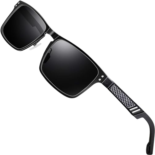 ATTCL Polarisierte Fahren Sonnenbrille Herren Al-Mg Metall Rahme Ultra Leicht 6500 Gray UV400 CAT 3 CE