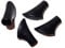 Eurobatt 4X Gummipuffer Ersatzfüße für Nordic Walking Stöcke Pads schwarz