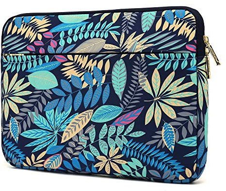 KAYOND Nylon Fabric 14 inch laptop sleeve, for 14.1 Inch Notebook Computer and Macbook pro 15.4 (A1707 A1990), Water Repellent laptop bag,Shockproof case (14-14.1 inch, Blue)