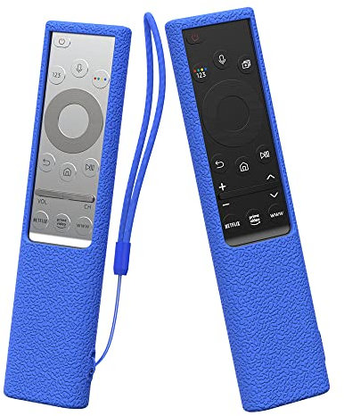 SIKAI Housse Coque en Silicone pour Télécommande Samsung 2021 Solar Remote Control BN59-01357B BN59-01357A BN59-01357D Housse étui de Protection pour Télécommande TV Samsung Anti-dérapant(Bleu)