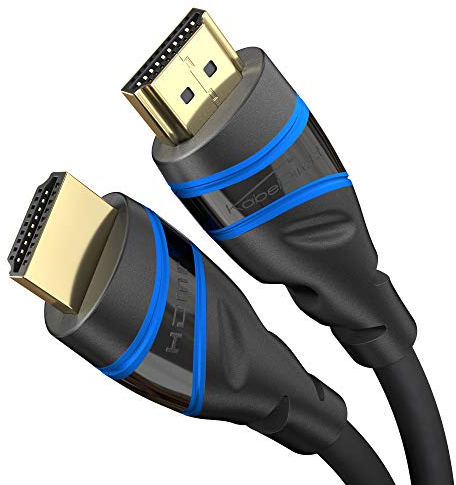 KabelDirekt – Cable HDMI 8K y 10K, HDMI 2.1b – Certificado, desarrollado en Alemania – 1,5m (Cable HDMI 2.1 de Ultra Alta Velocidad, para PC y consolas como PS5 y Xbox, Monitor y TV – azul/negro)