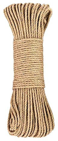 YITON Arbres A Chat 50M Bricolage Chat Griffoir Corde Sisal pour Chat Poteau À Gratter Arbre Et Tour Remplacement Corde De Chanvre Naturel 1Pz 8mm