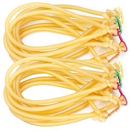 20 Pcs Powerful Fishing Slingshot Elastic Tube Rubber Band for Bowfishing Hunting Slingshots Replacement Bands for Archery Arrows Slingbow Fishing Rubber Bands