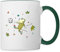 Spreadshirt Janosch Tiger Spielt Fußball Tasse Zweifarbig, One size, Weiß/Dunkelgrün