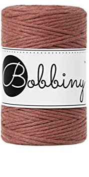 Bobbiny Oeko-Tex Premium Makramee Garn aus ökologischer Baumwolle 1,5 mm x 100 m (Sunset)