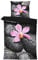 one-home 4 teilig Wende Bettwäsche 135x200 cm Steine schwarz Relax Zen Mikrofaser Set