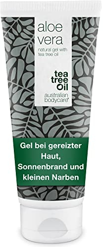 Australian Bodycare Aloe Vera Gel 200 ml | Aloe Vera After Sun Lotion | Natural Aloe Vera and Tea Tree Oil | Cooling & Moisturizing for itching, irritated skin, sunburns and scratches | 100% Vegan