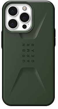 Urban Armor Gear 11315D117272, custodia Civilian per Apple iPhone 13 Pro [Cover compatibile con la ricarica wireless, Resistente alle cadute, Protezione dello schermo con bordo rialzato] verde oliva