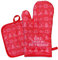 Living Royal Ofenhandschuh und Topflappen-Set aus 100 % Baumwolle - Be Merry Design Geschenkset, ideal zum Kochen, Backen oder für die Mikrowelle