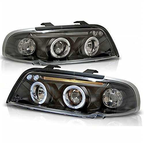 LED Angel Eyes Scheinwerfer Set in schwarz für Audi A4 11.1994-12.98