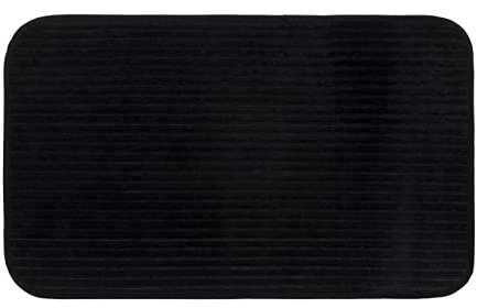 Gözze - Rutschfester Weicher Badeteppich, 100% Polyester, 50 x 70 cm - Schwarz