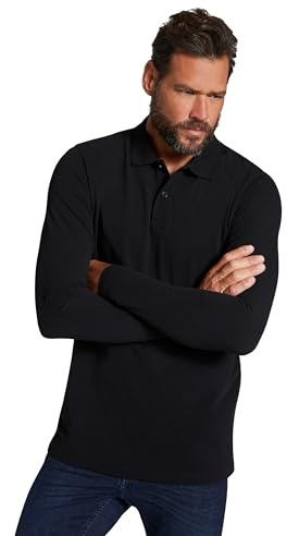 JP 1880 Herren große Größen Übergrößen Menswear L-8XL Poloshirt, Basic, Langarm, Piqué, bis 8 XL