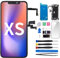 Für iPhone XS Bildschirm Ersatz 5.8 Zoll mit Ohrlautsprecher und Näherungssensor, 3D Touch LCD Display Digitizer Vollmontage mit Front Earpiece Fix Tools Glas, Reparaturset für A1920, A2098, A2100