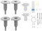 Beko Dishwasher Door Fitting Kit – Built-In Integrated Decor Door Fixing Bracket Set – Genuine Part 1784430047 – Fits Beko Integrated Dishwashers