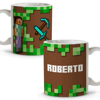 LolaPix Tazza videogioco. Tazze personalizzate. Regalo geek. Tazze originali con nome. MINE