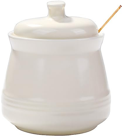 Sucrier avec couvercle et cuillère - Bol à sucre en céramique multifonction - Récipient à sucre, épices, sel, condiments, sucre - Pour rangement de cuisine (jaune)