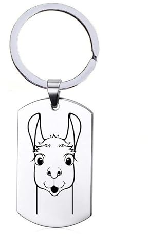 Schlüsselanhänger Edelstahl - Lama