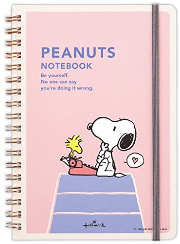 Hallmark 812188 Snoopy Notizbuch, B6, Querlineal, pink