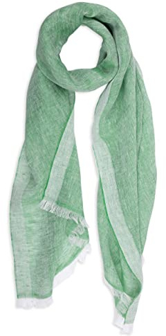Stola unisex 100% lino 50X180 cm, made in Italy (verde)