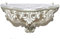 LIGUORO SHOP Mensola In Stile Barocco Veneziano Console Finto Vintage Shabby Chic cm 38,5 x 20 x 15,5 (Bianco/Argento)