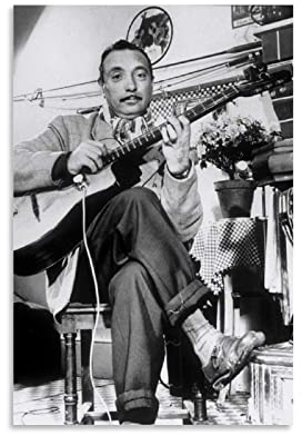 ACIDI Leinwandplakat 50 * 70cm Django Reinhardt Chitarrista Jazz Poster Canvas Wall Art Room Immagini per Camera da letto Regali Decor Senza Cornice