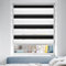 Doppelrollo Klemmfix ohne Bohren/mit Bohren, Duo Rollos für Fenster & Tür Schwarz-Weiß 70x150 (BxH) Lichtdurchlässig & Verdunkelnd Klemmrollo Fensterrollo Sonnenschutz Duo Rollo