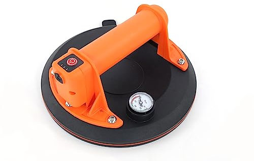 TILER Ventosa eléctrica de 8 pulgadas para levantar vidrio, azulejos, parabrisas de automóvil, artículos planos, capacidad de carga de 285 libras 8127F-E