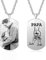 lorajewel PAPA Name Kette Personalisierte Foto Ketten Geschenk zum Vatertag Titanium Stahl Silber-Anhänger Geburtstagsgeschenk für den Vater Familie Paar bester Freund Halskette