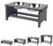 Raised Dog Bowls For Medium Sized Dogs, Dog Bowls With Stand, Dog Feeding Bowls On Stand With 2 Stainless Steel Bowls By Nothing Burger(Grey)
