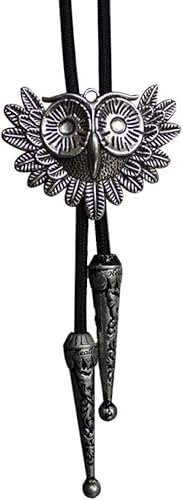 Bolo-Krawatte für Herren, Damen, Retro, kreativ, Tier, ethnische Eule, lässig, Hip-Hop-Krawatte, amerikanisches Leder, Bola-Krawatte, trendiger Modeschmuck, Cowboy-Accessoire, Geschenk, siehe
