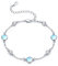 REDSUN Damen Armband S925 Sterling Silber Mondstein Armband Verstellbar Naturstein Armband Freundschaftsarmband für immer, Geschenk für Frauen und Mädchen