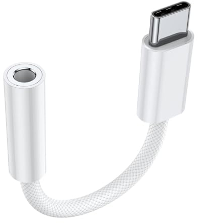 USB C à 3, 5 mm Jack Adaptateur Casque pour iPhone 15,Type C Aux Audio Convertisseur Adaptateur pour Casque pour iPhone 15 Pro Max,Samsung S23/Note 20, Huawei P40/P30,Pixel 6/4,iPad Pro/Air 5 Mini 6