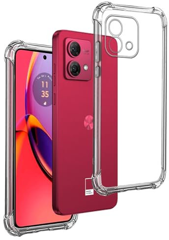 REY Funda Anti-Shock Gel Transparente para Motorola Moto G84 5G, Ultra Fina 0,33mm, Esquinas Reforzadas, Silicona TPU de Alta Resistencia y Flexibilidad