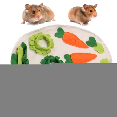 Futtersuche-Matte Für Kaninchen, Waschbare Schnüffelmatte, Langsames Futter-Stressabbau-Pad, Weicher Spielteppich, Faltbares Spielzeug Zum Schnüffeln, rutschfeste Trainermatte Für Chinchillas, Hasen,