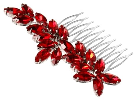 VINTORKY Eleganter Haarkamm Für Hochzeit Mit Strassverzierung Vielseitiges Haaraccessoire Für Bräute Und Brautjungfern Aus Langlebigem Zinklegierungsmaterial Einfach Zu Platzieren Stylen